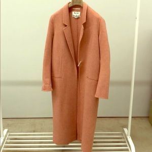 Pink Acne Studio wool/cashmere coat
